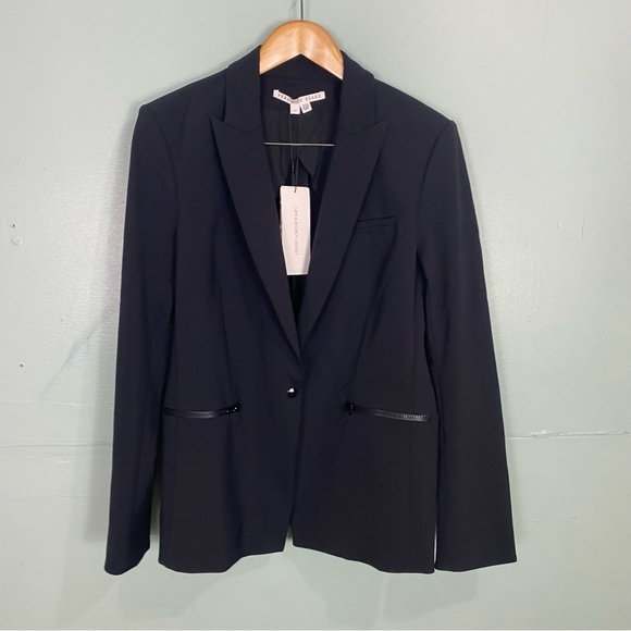 Veronica Beard Black Iconic Scuba Jacket Dickey Sz 14 - Picture 2 of 8